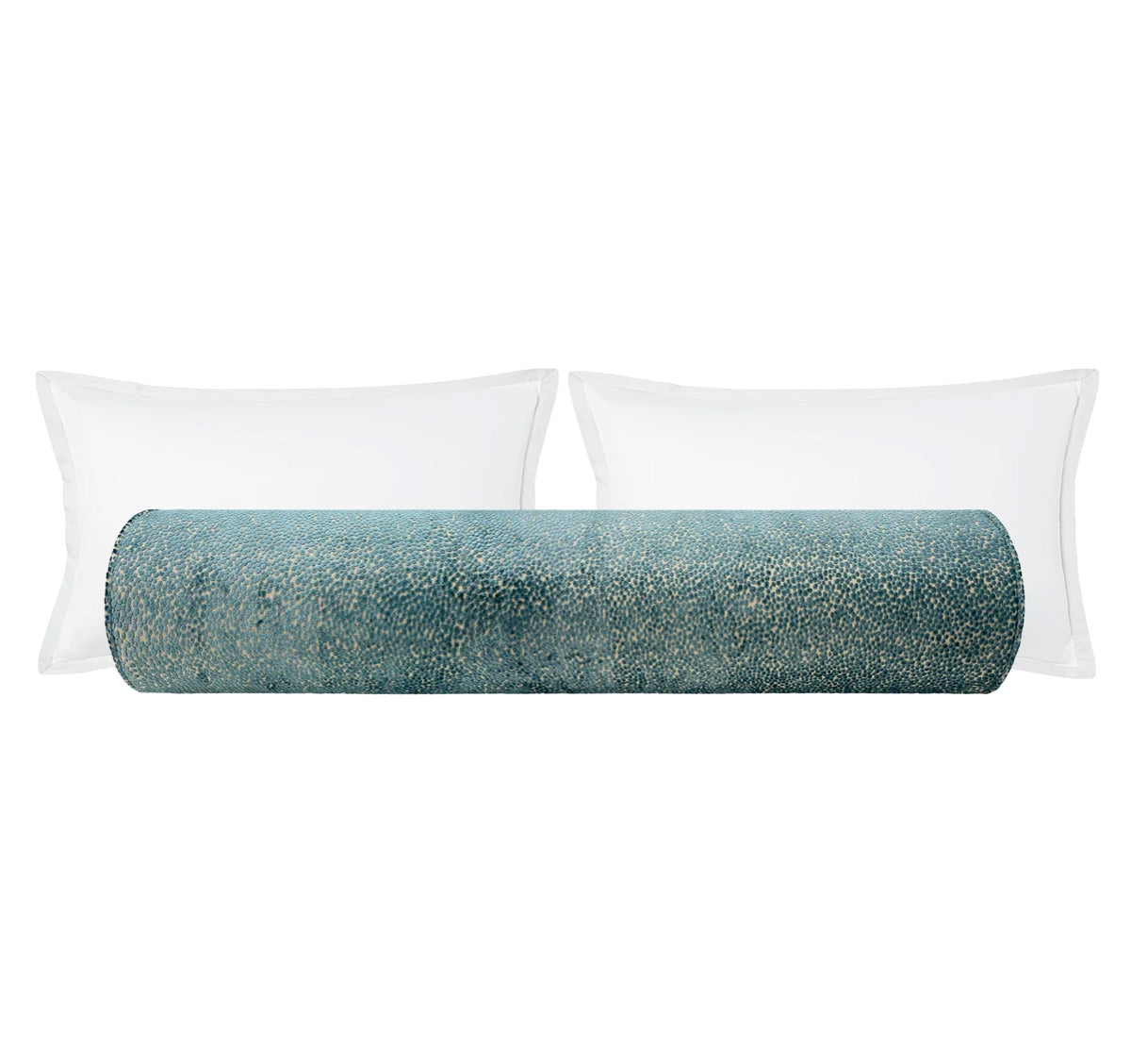 THE BOLSTER :: COSMO CUT VELVET // AEGEAN - TWIN XL // 9" X 30" - Image 0