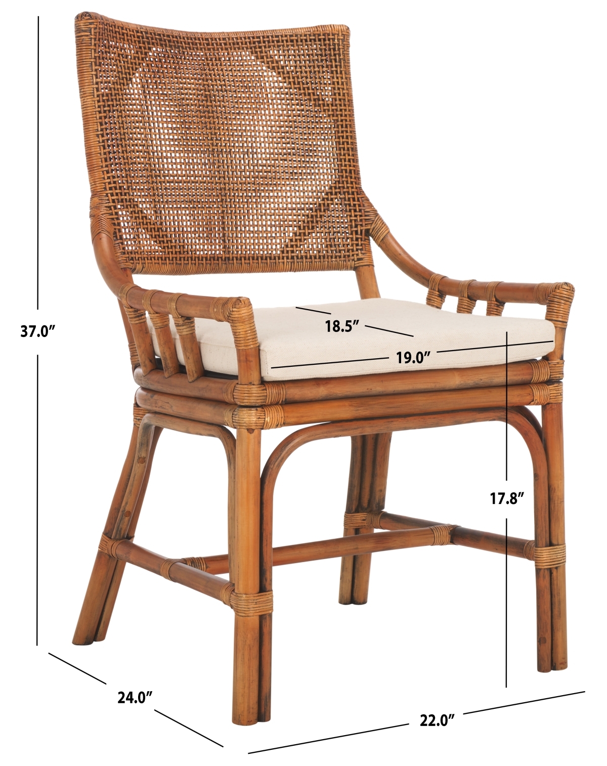 Donatella Chair - Honey/White - Image 9