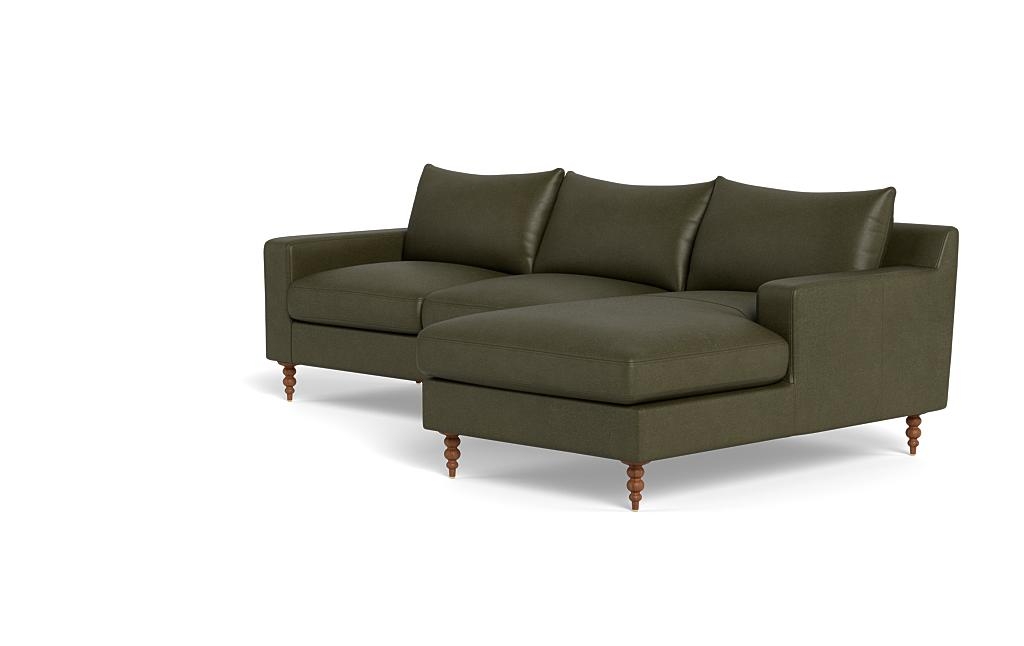 Sloan Leather Right Chaise Sectional - Image 2