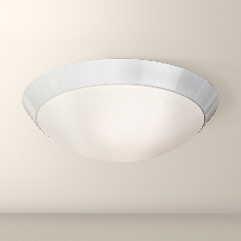 360 Lighting Davis 11" Wide White Ceiling Light Fixture - Image 0