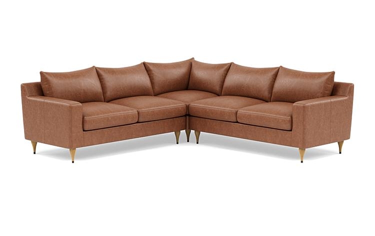 Sloan Leather 4-Seat Corner Sectional Sofa - Image 1