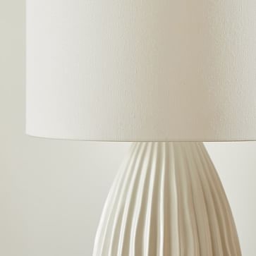 Sanibel Ceramic Table Lamp, 17", White - Image 2