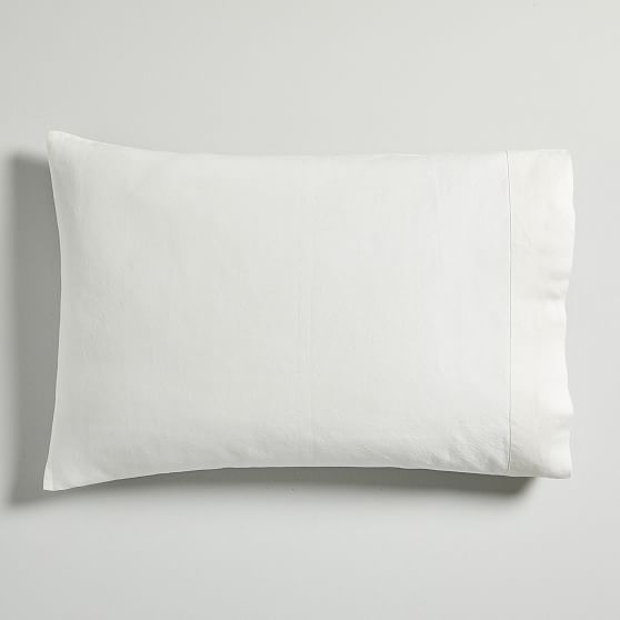 Hemp Cotton Sheet Set, King Pillowcase, Set of 2, Alabaster - Image 0