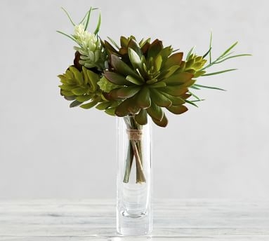 Faux Succulent Bouquet, Green, One - Image 2