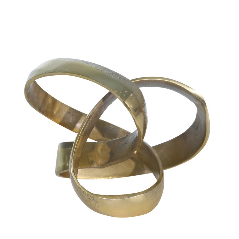 Samara Aluminum Knot Sculpture, Gold - Image 2