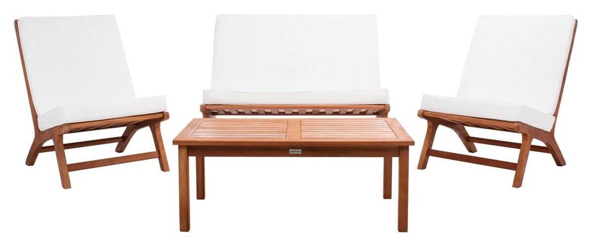 Chaston 4 Pc Living Set - Natural/Beige - Safavieh - Image 0