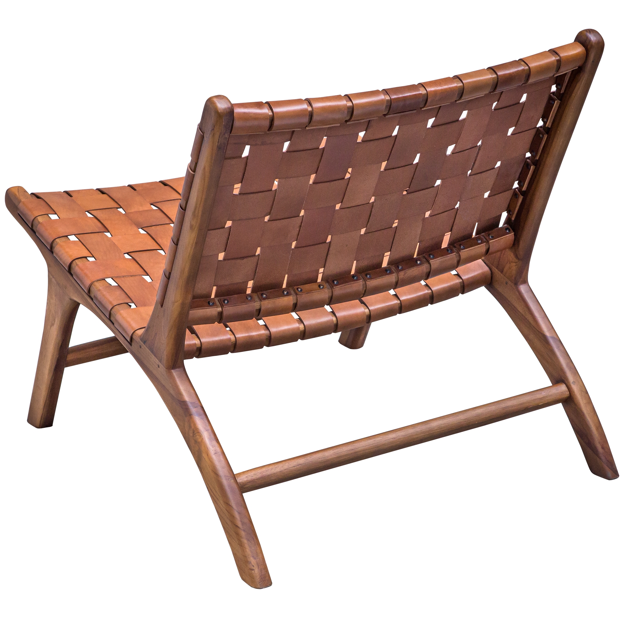 Plait Woven Leather Accent Chair - Image 4