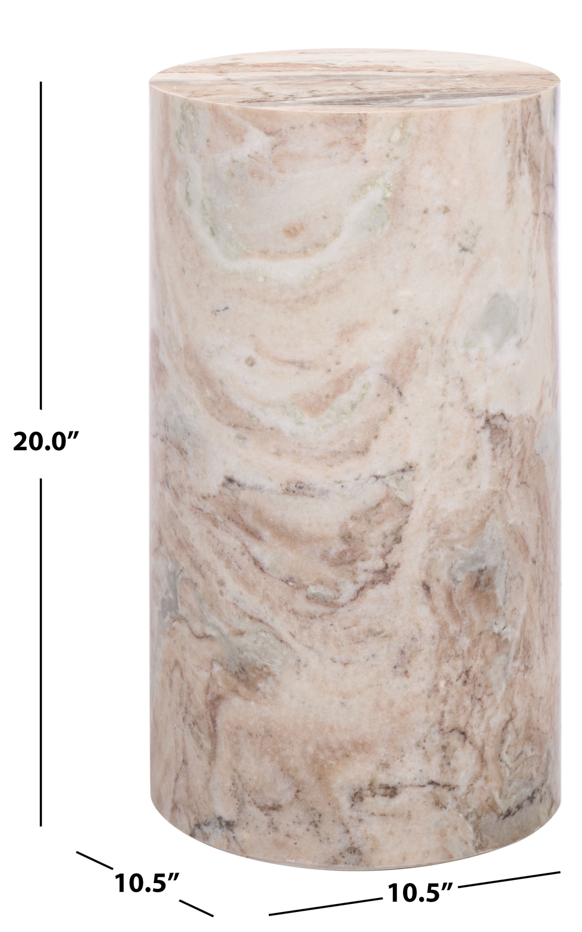 Leahbryanna Round Drink Table - White / Brown - Image 4