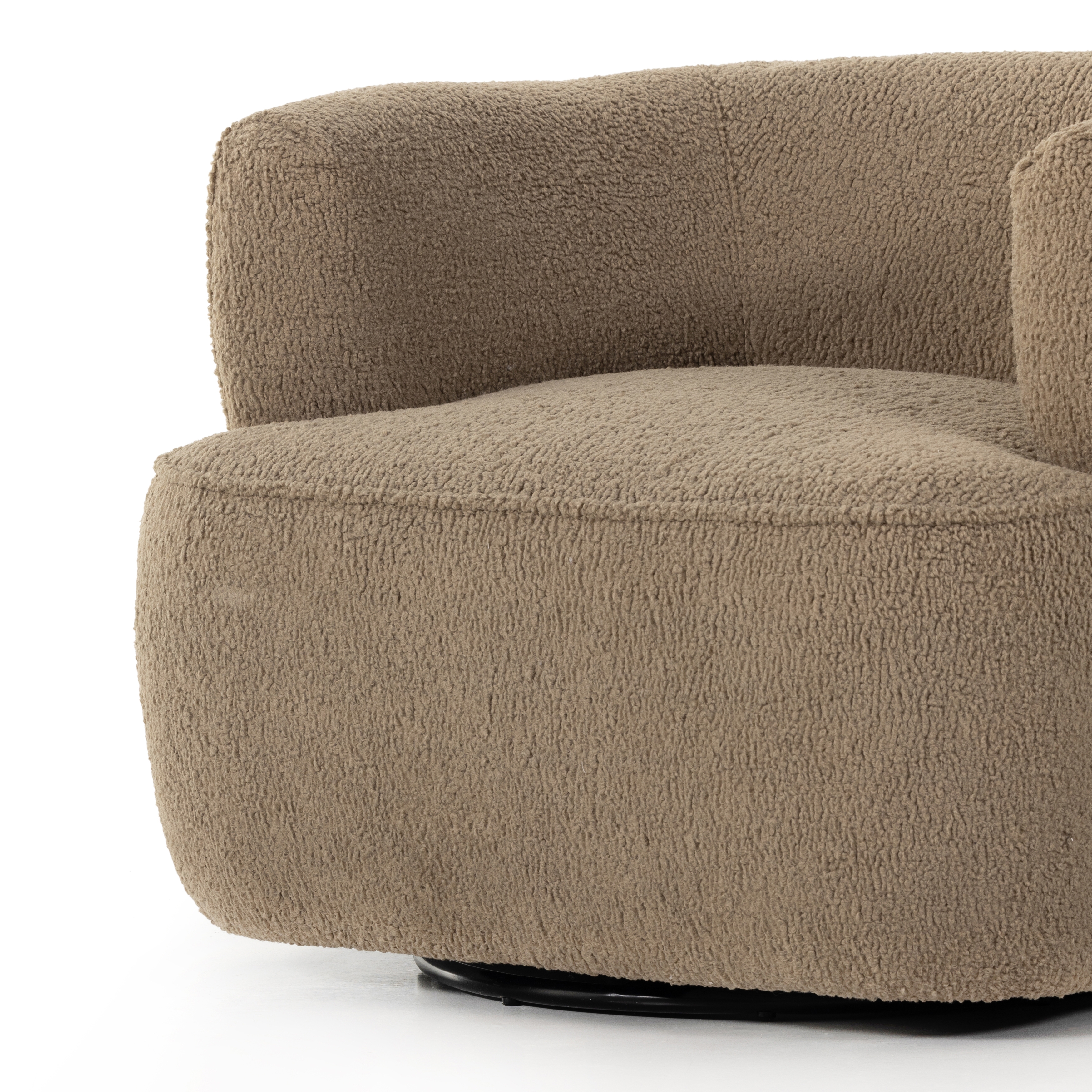 Mila Swivel Chair-Sheepskin Camel - Image 10
