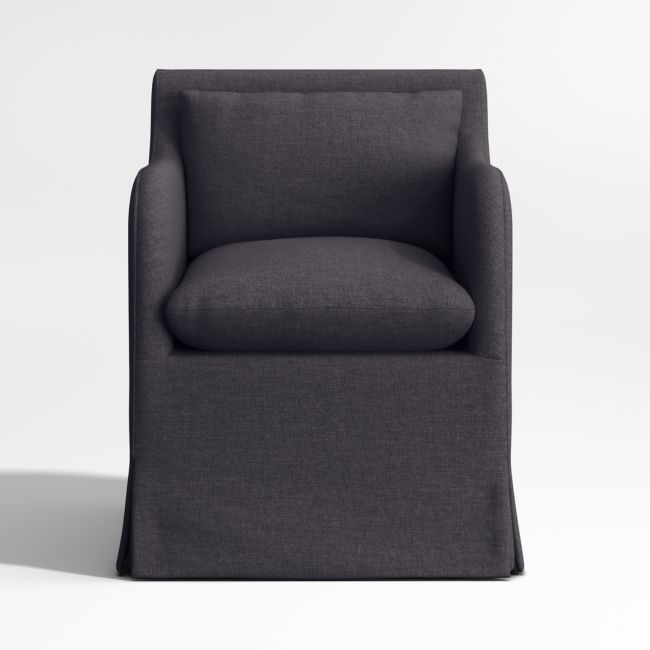 Belmar Midnight Slipcovered Dining Armchair - Image 0