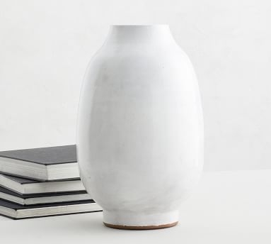 Quinn Ceramic Vase, White, Tall - Image 1