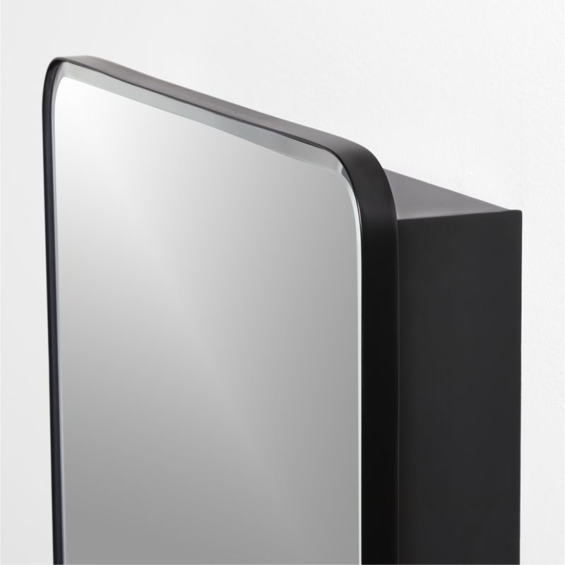 Edge Large Black Rounded Rectangle Medicine Cabinet 25.5"x36" - Image 1
