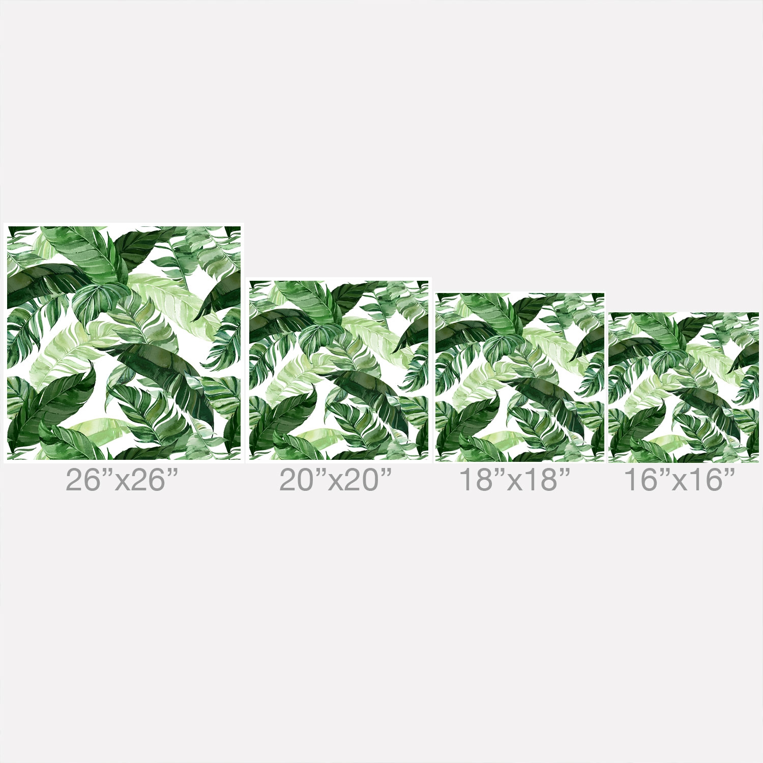 Green Leaf Watercolor Pattern by Marta Barragan Camarasa - Outdoor Throw Pillow 26" x 26" - Image 3