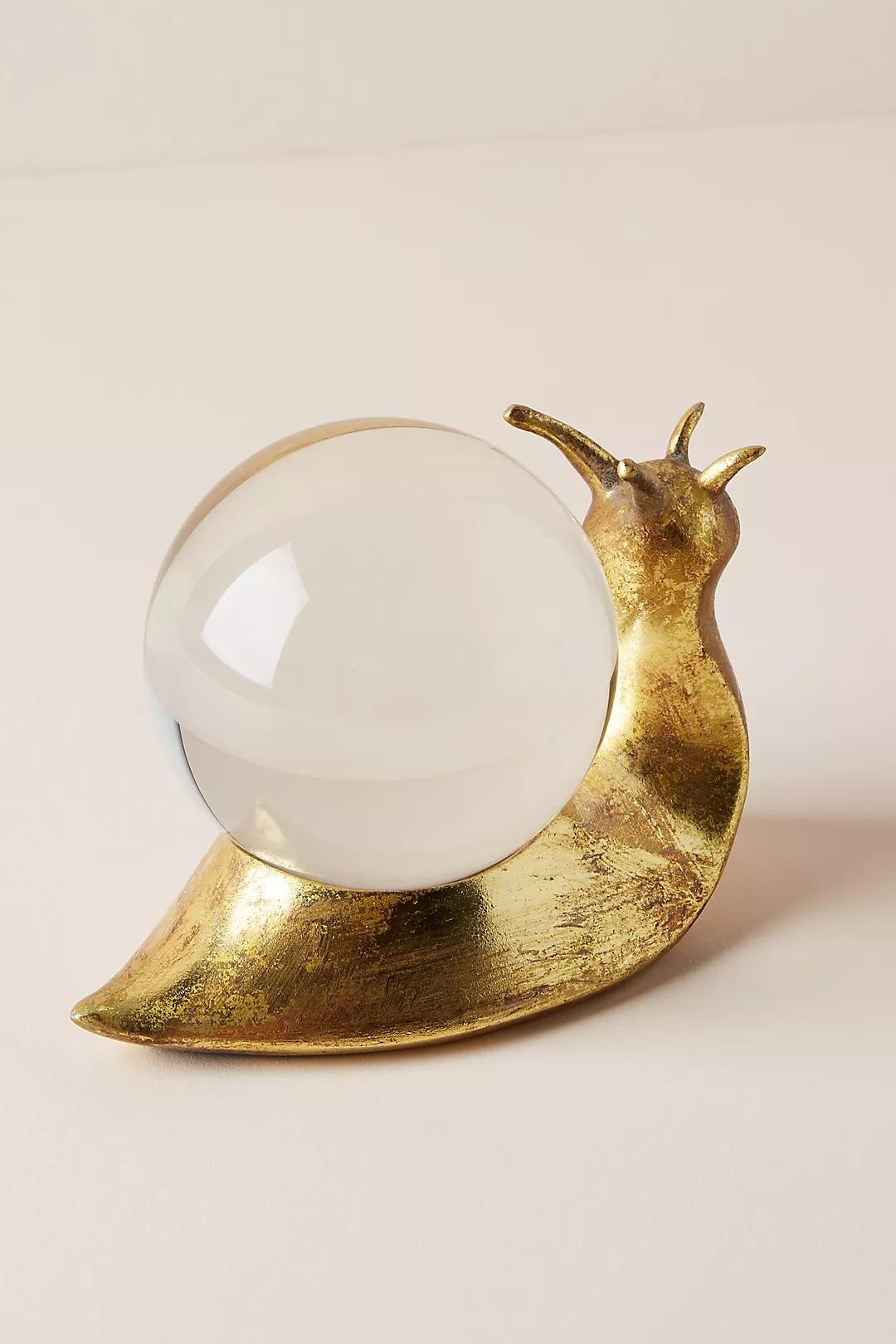 Snail Decorative Object, Gold - Image 3
