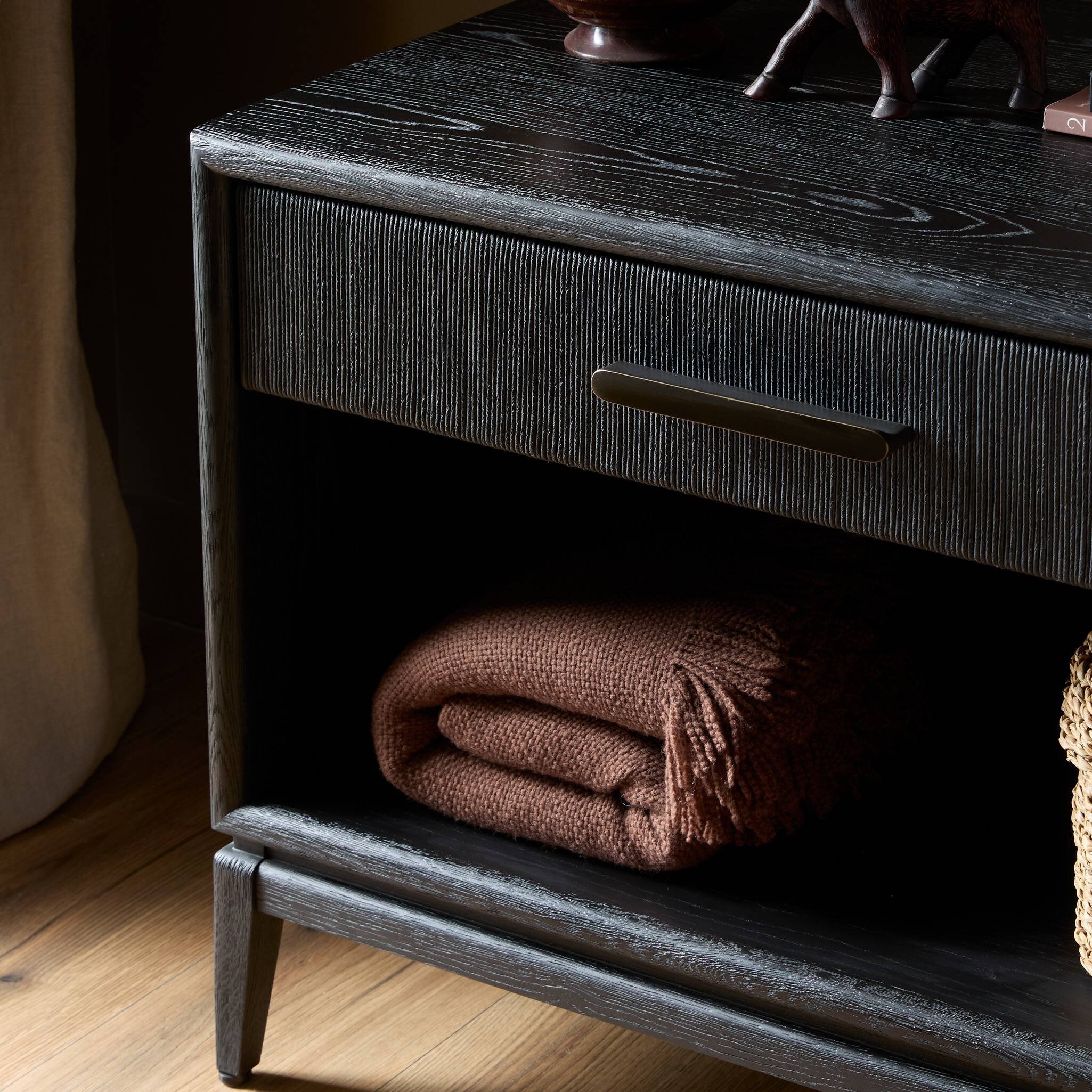 Rosenell Open Nightstand - Black Oak Veneer - Image 14