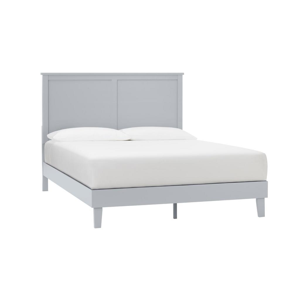 StyleWell Granbury Stone Gray Wood Queen Panel Bed (81.30 in W. X 48 in H.) - Image 0