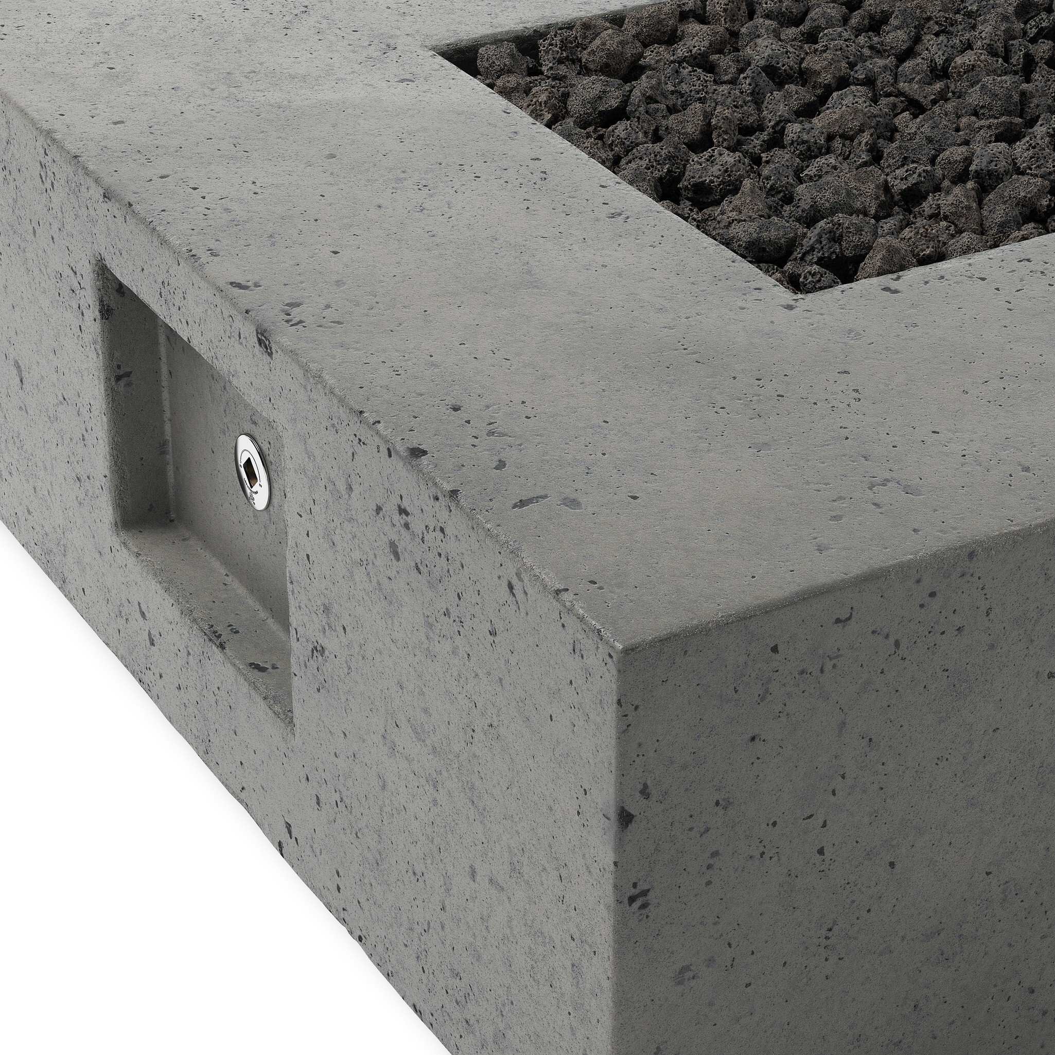 Donovan Outdoor Fire Table - Pewter Concrete - Image 2