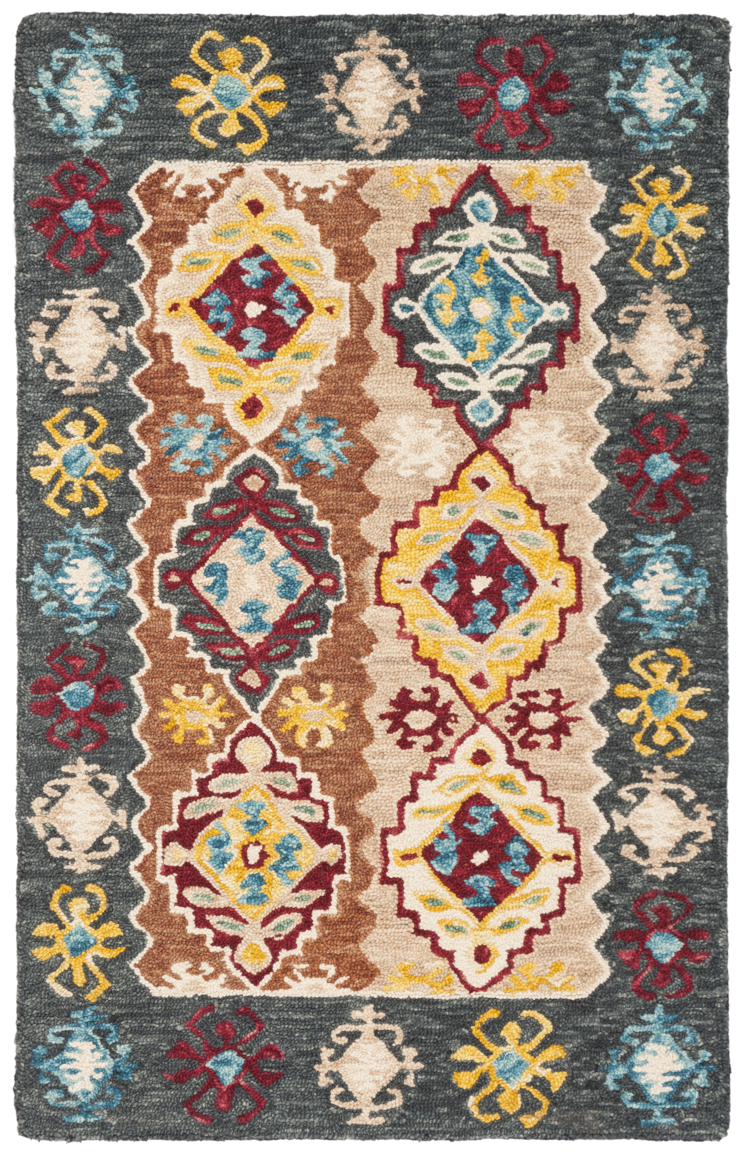 Arlo Home Hand Tufted Area Rug, APN508B, Beige/Charcoal,  3' X 5' - Image 0