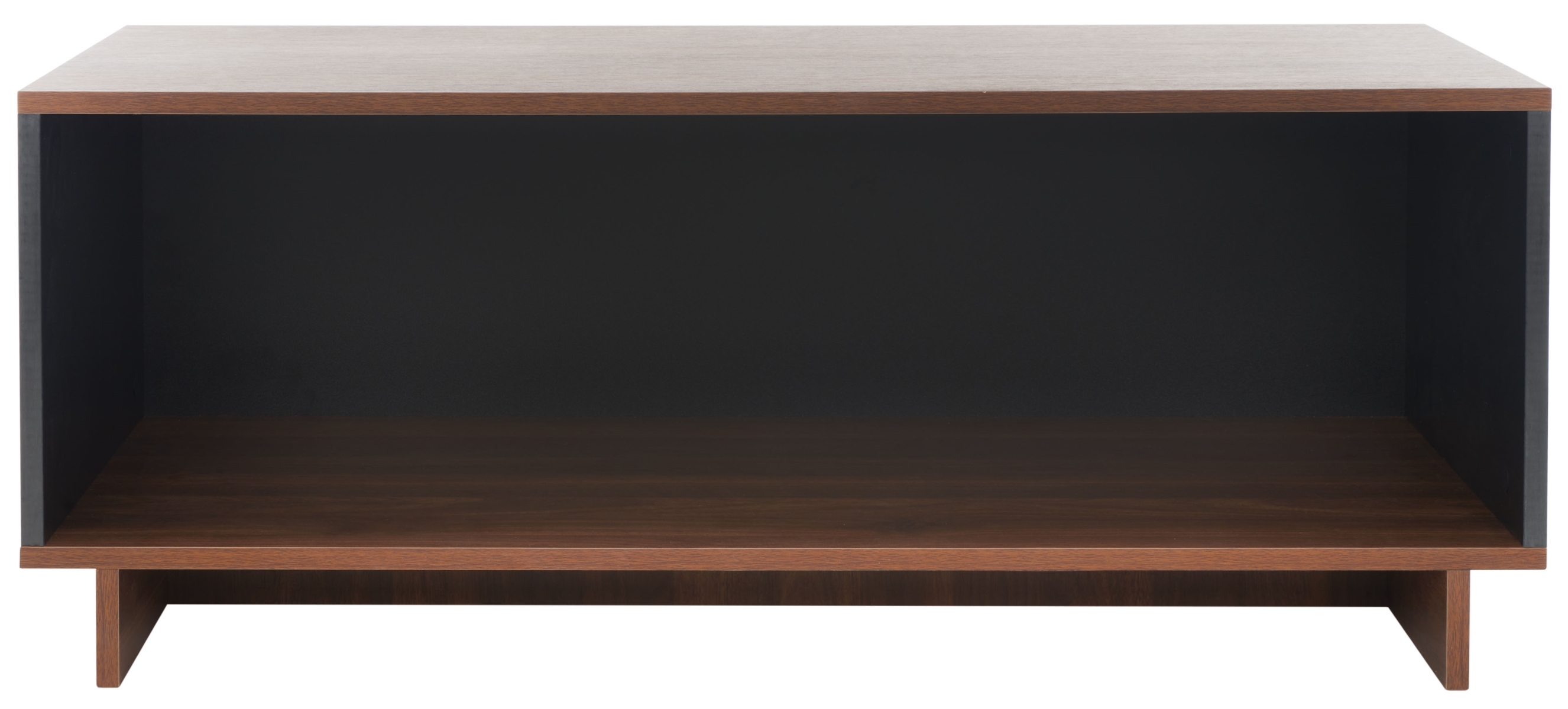 Merrick Media Stand - Walnut / Black - Safavieh - Image 0