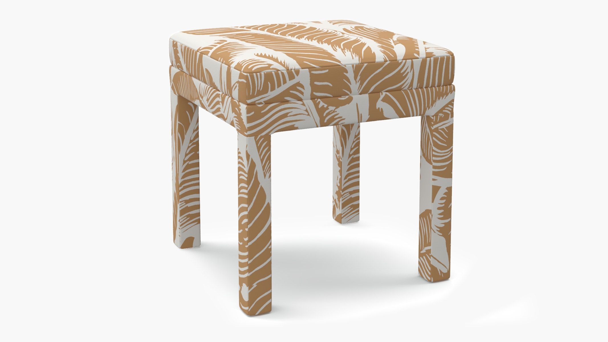 Parsons Ottoman, Caramel Martinique® Encore - Image 1