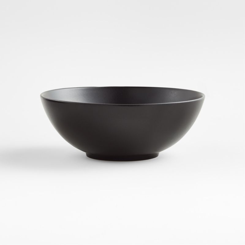 Craft Matte Black Stoneware Cereal Bowls, Set of 8 - Image 4