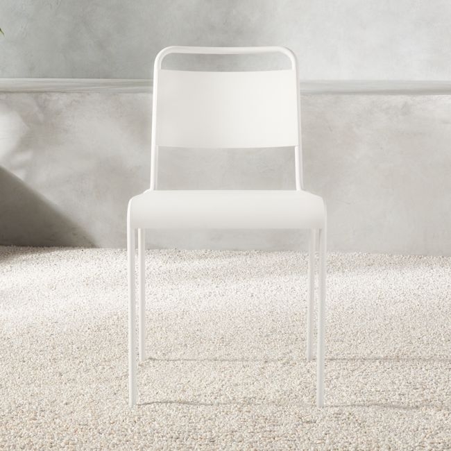 Lucinda White Stacking Chair - Image 0