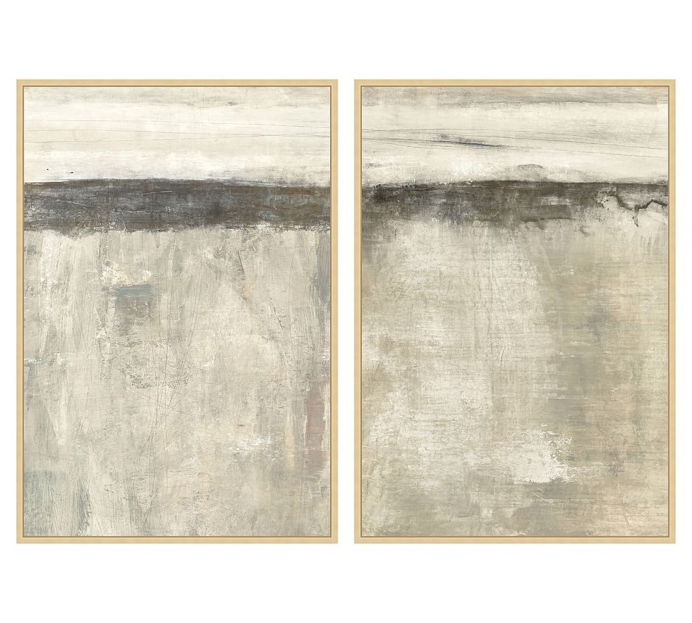 Neutral Sense Framed Canvas, Set of 2, 41"W x 61"H each - Image 0