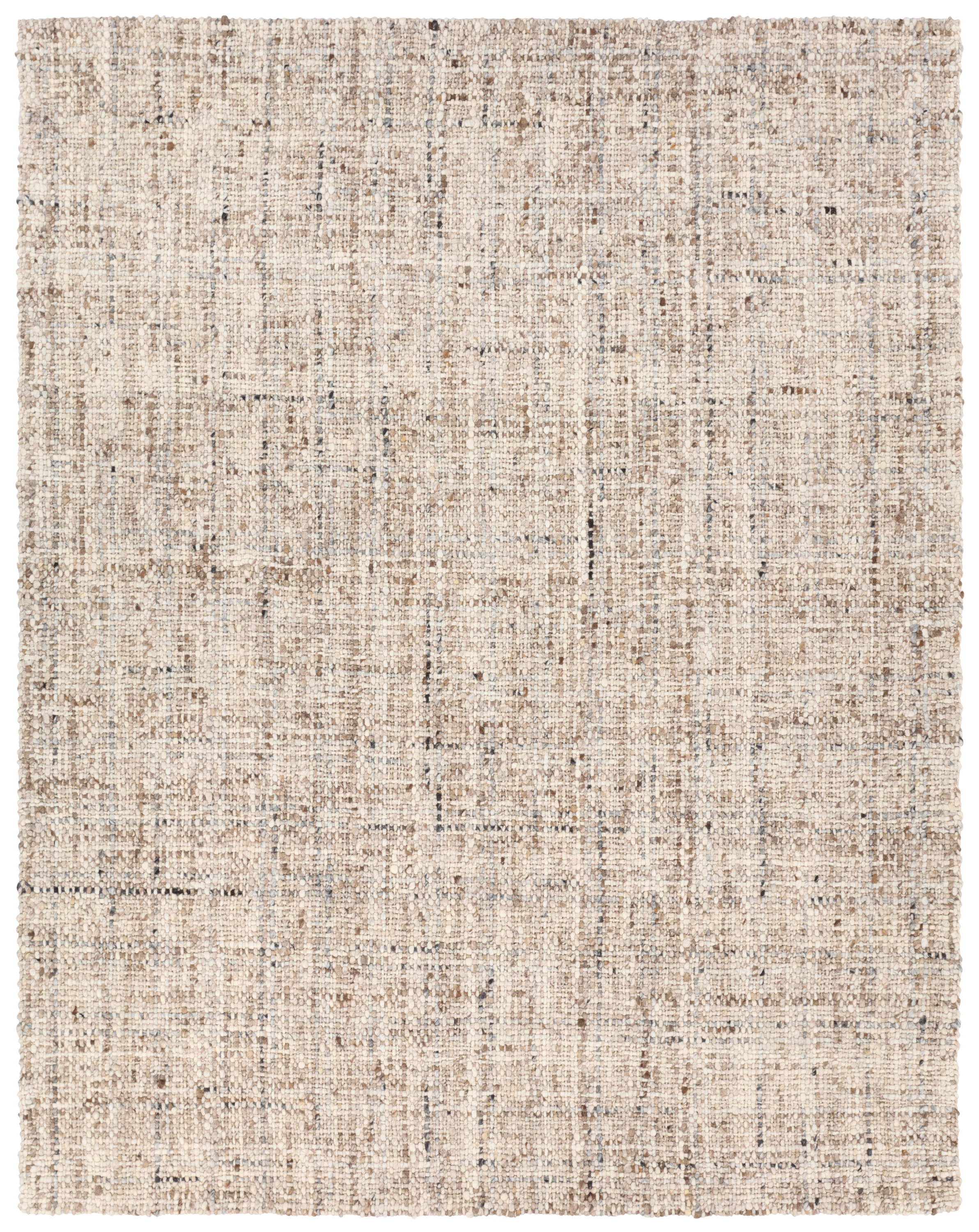 Season CMB06 Handmade Solid Tan and Cream Area Rug (8'x10') - Image 0