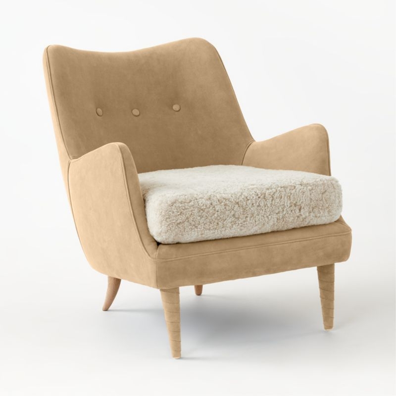 Jed Suede/Shearling Chair - Image 2