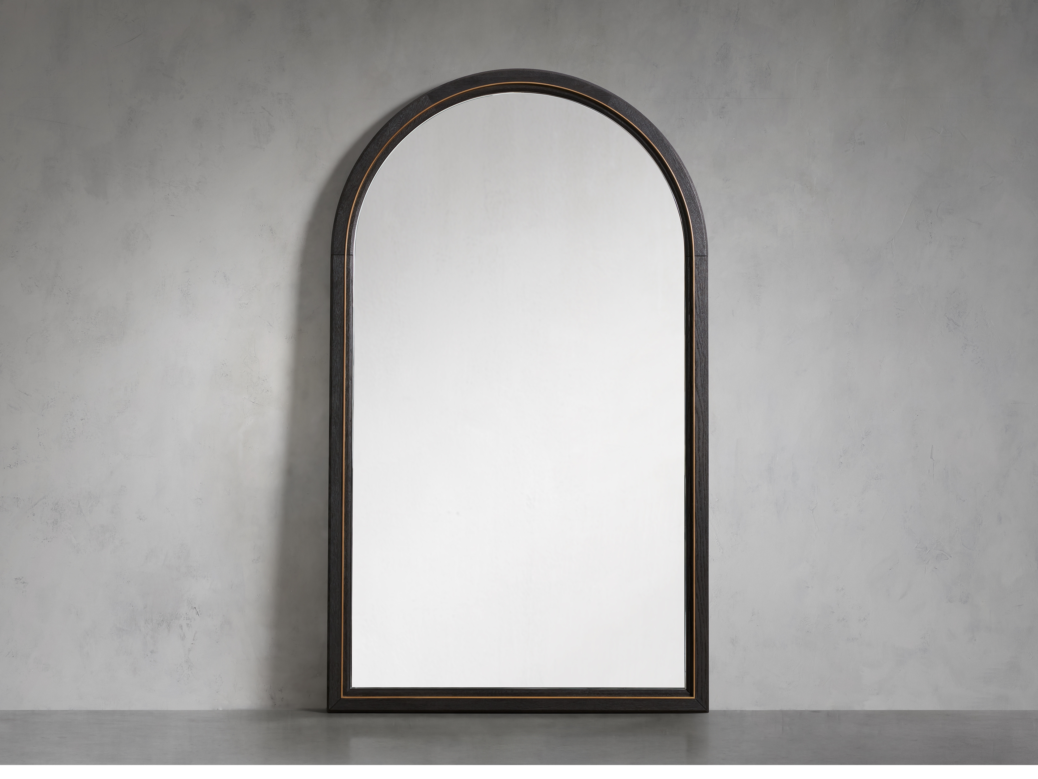 Hattie Grand Floor Mirror in Wood Black - Image 0