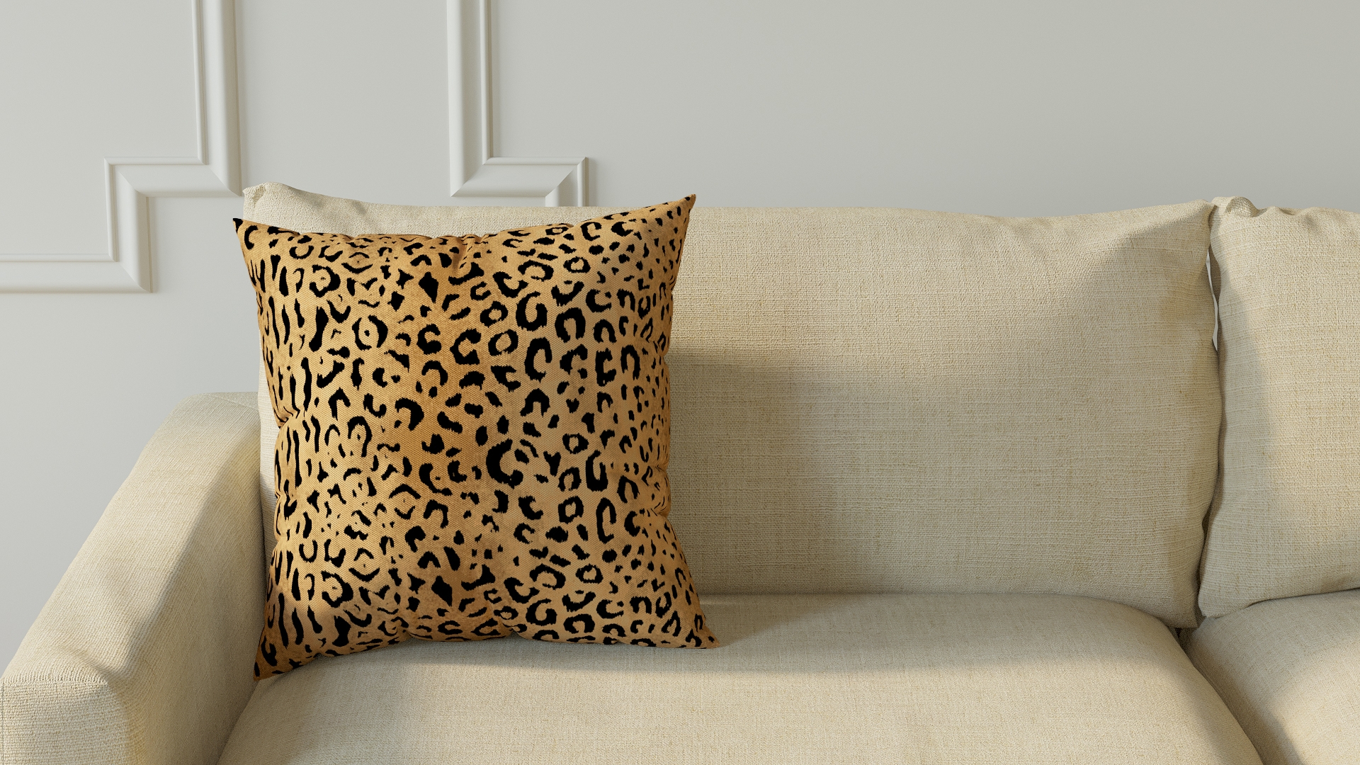Throw Pillow 18", Leopard, 18" x 18" - Image 2