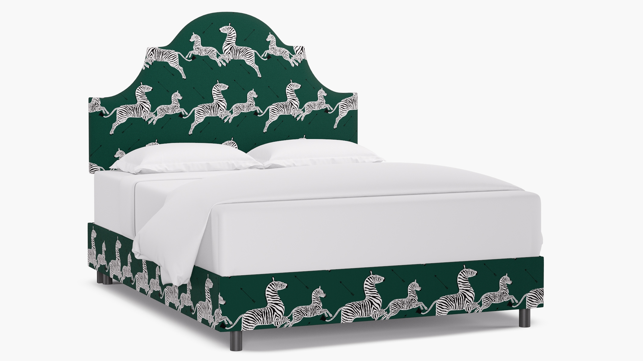 Regency Bed, Emerald Zebra, Queen - Image 0
