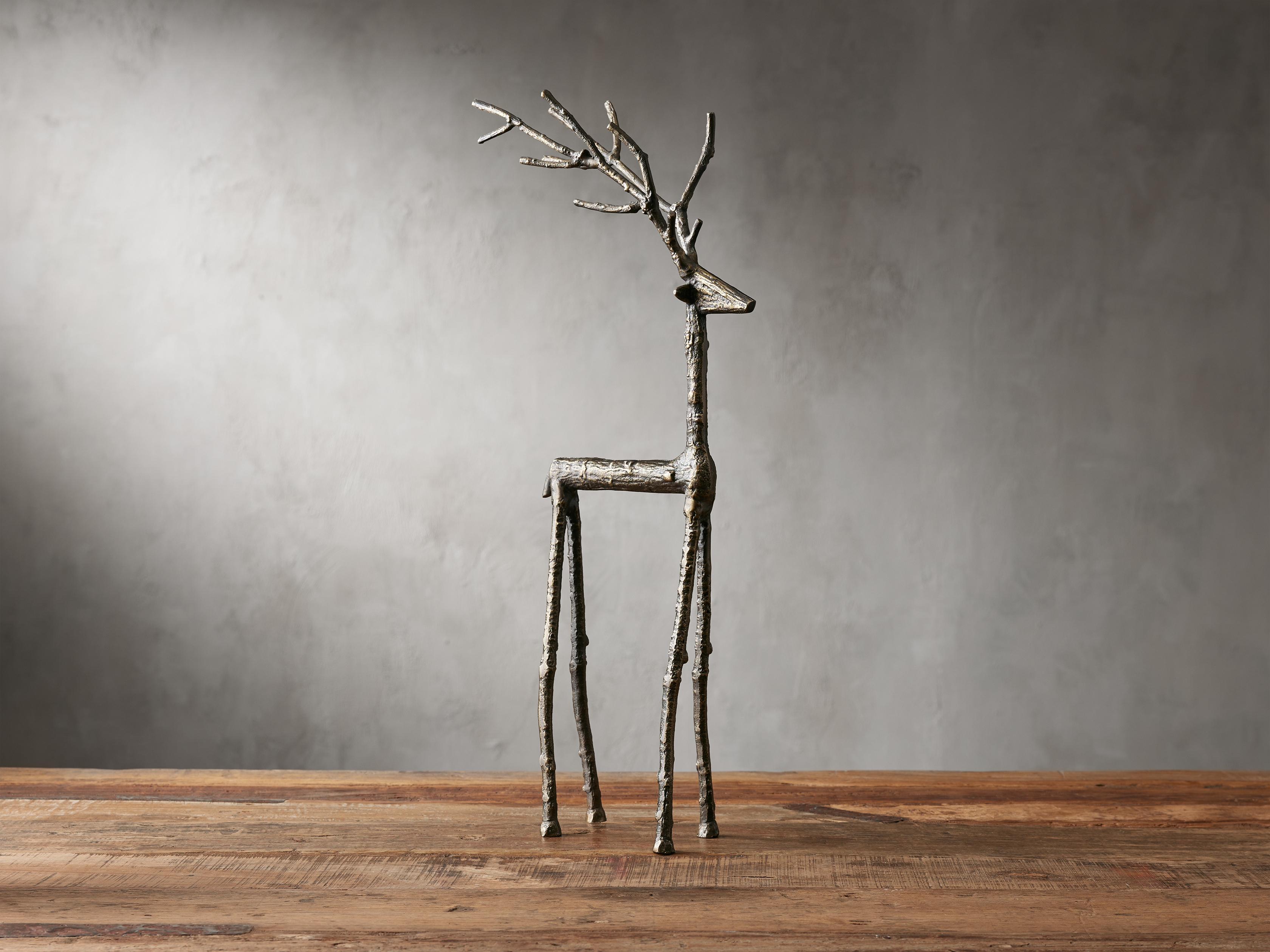 Twig Deer in Aluminum Large Bronze - Image 0