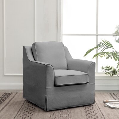 Red Barrel Studio® Club Swivel Chair - Gray Polyester - Image 0