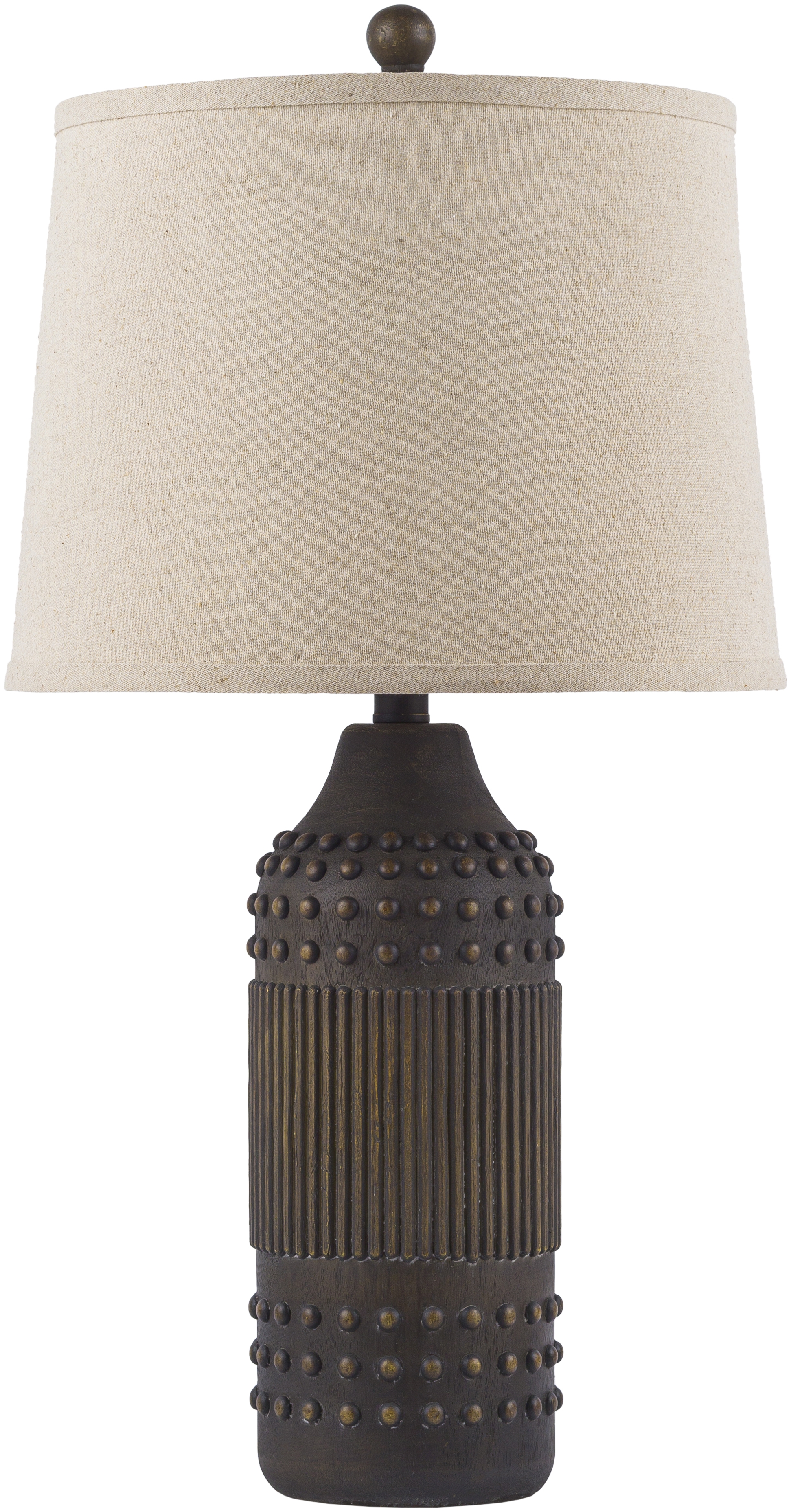 Lutton Dark Brown Painted 27"H x 14"W x 14"D Accent Table Lamp - Image 0