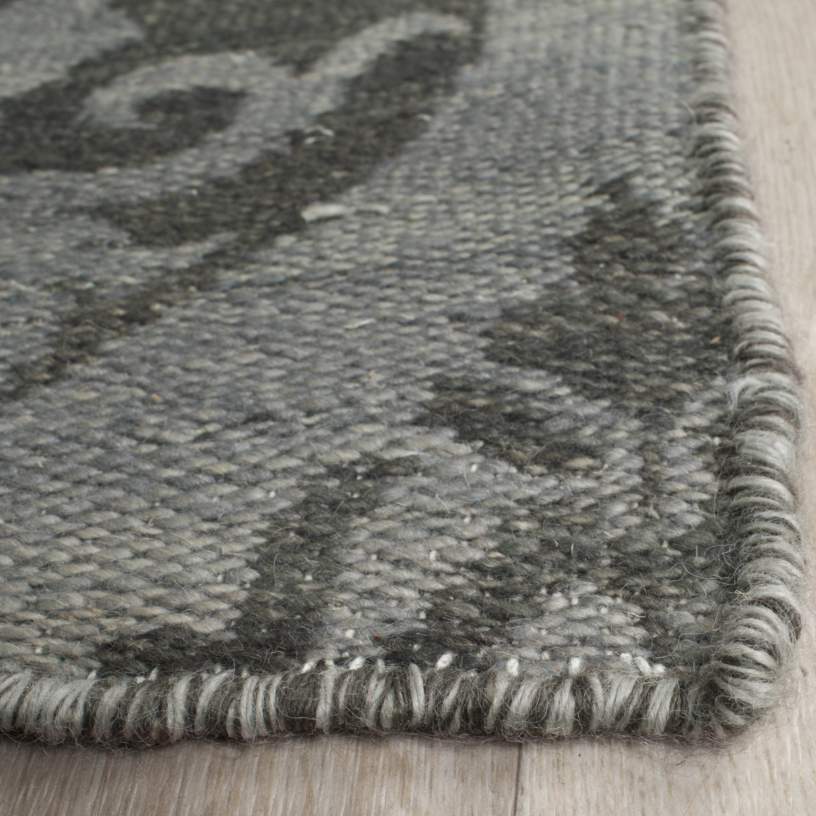 Arlo Home Hand Woven Area Rug, KLM224A, Grey/Dark Grey,  8' X 10' - Image 2