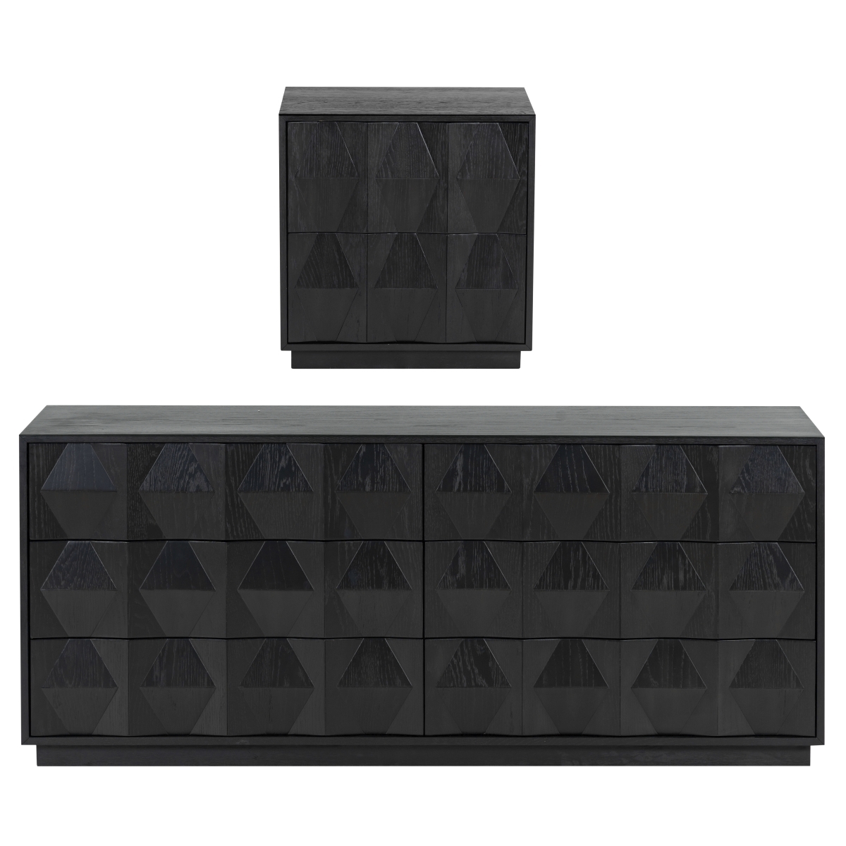 Riabelle 2 Drawer Nightstand - Black - Image 0