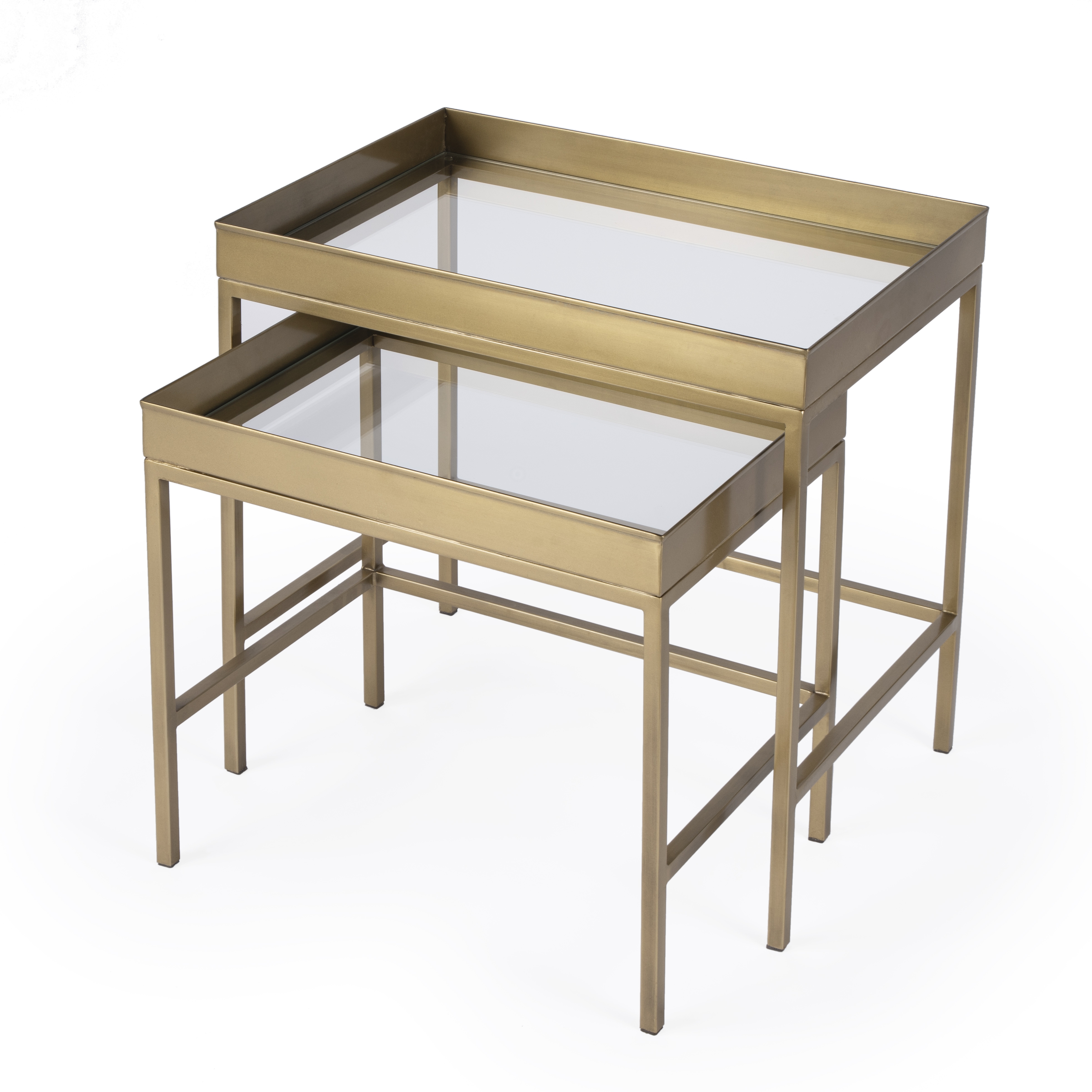 Lenny Antique Gold Nesting Side Tables - Image 0