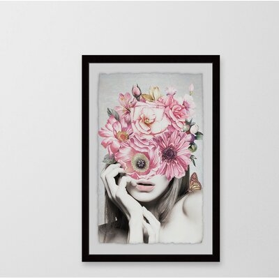 'Pink Floral Beauty' - Picture Frame Graphic Art Print on Paper - Image 0