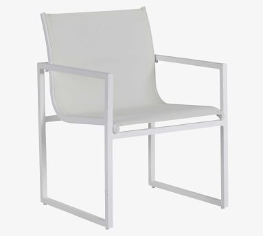Syble Mesh Sling Dining Armchair, White - Image 4