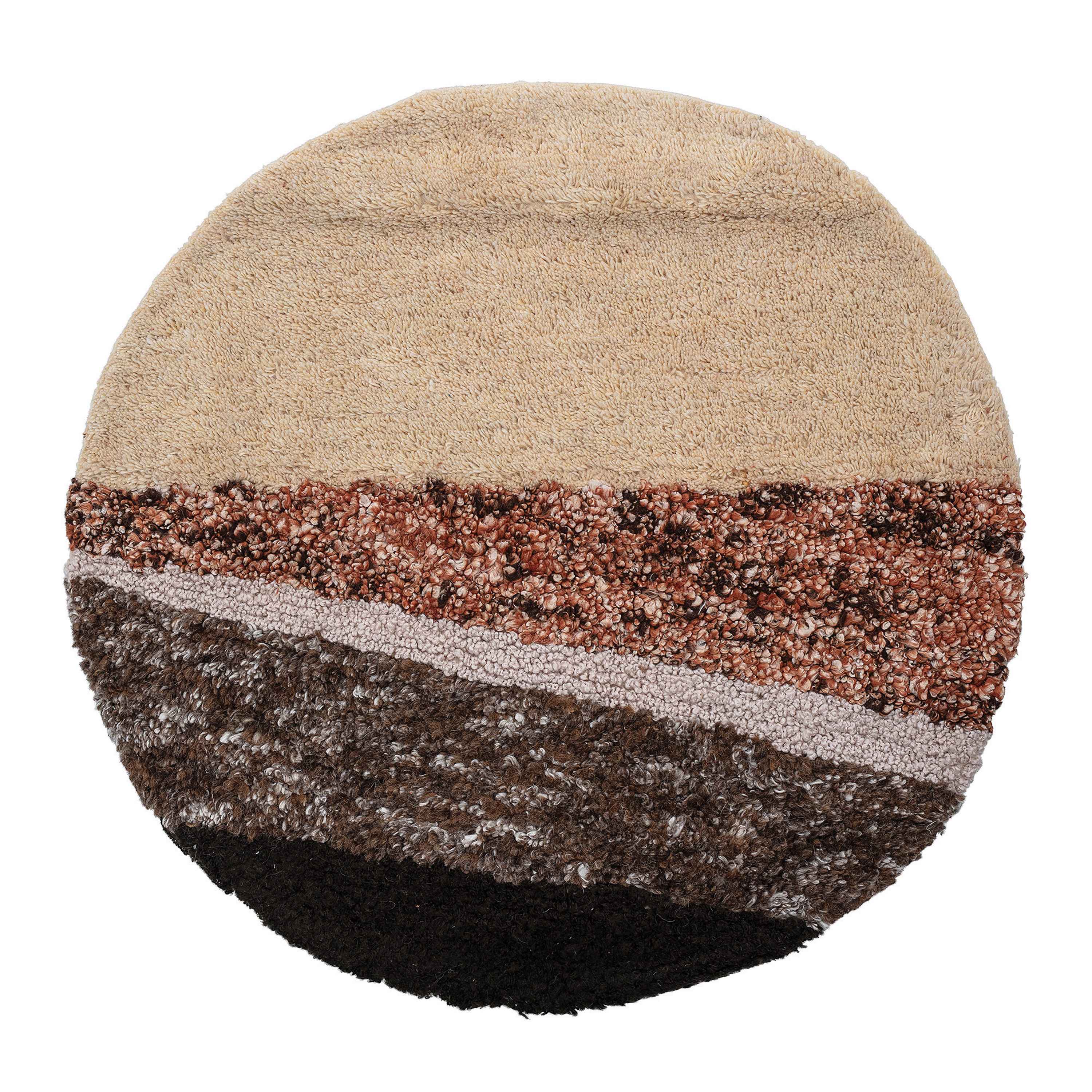 28" Round Hand-Tufted Wool & Cotton Blend Wall Décor - Image 0