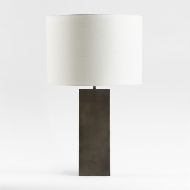 Folie Black Square USB Table Lamp with Drum Shade - Image 0
