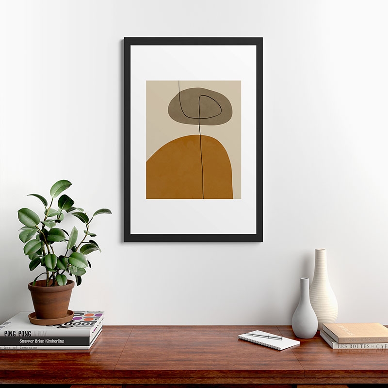 Organic Abstract Shapesii by Alisa Galitsyna - Framed Art Print Classic Black 24" x 36" - Image 1