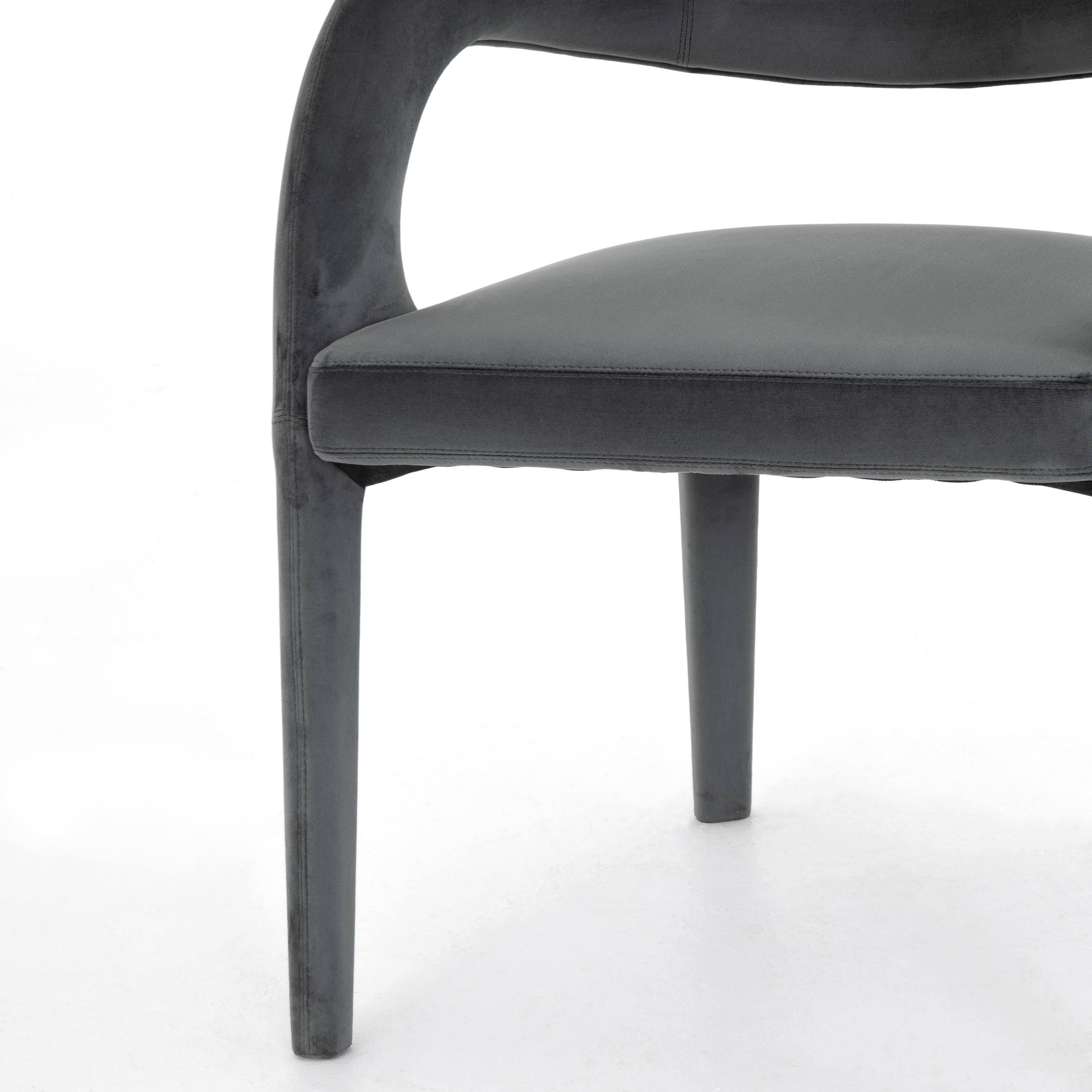 Hawkins Dining Chair-Charcoal Velvet - Image 9
