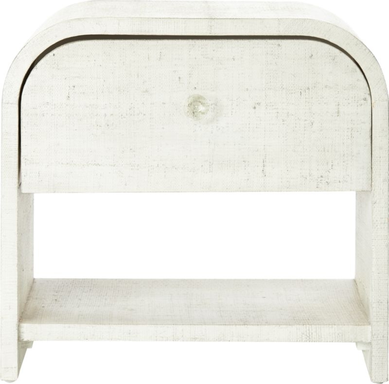 Archer Lacquered Linen Nightstand - Image 2