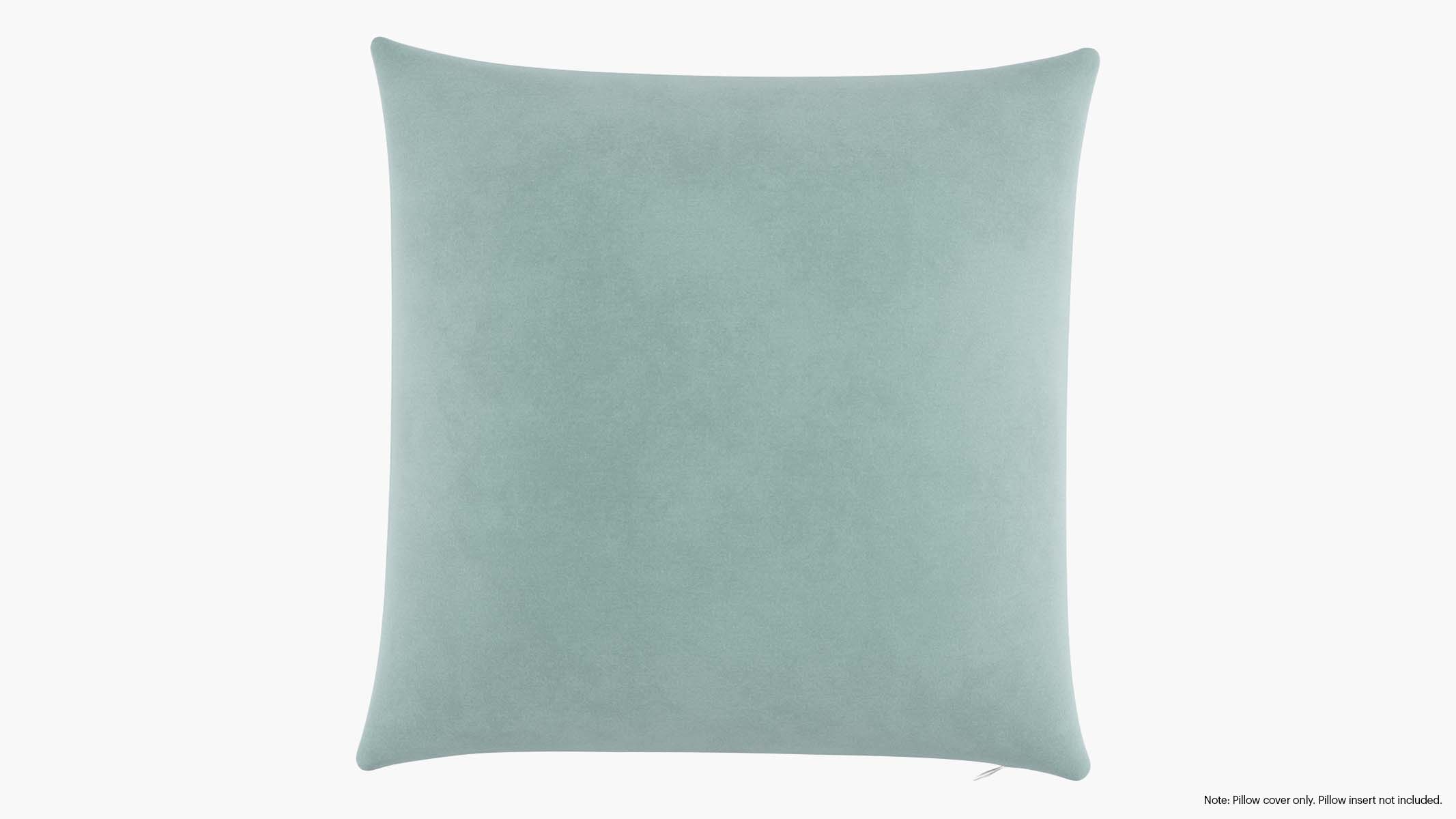 Throw Pillow Cover 22", Aqua Classic Velvet, 22" x 22" - Image 0