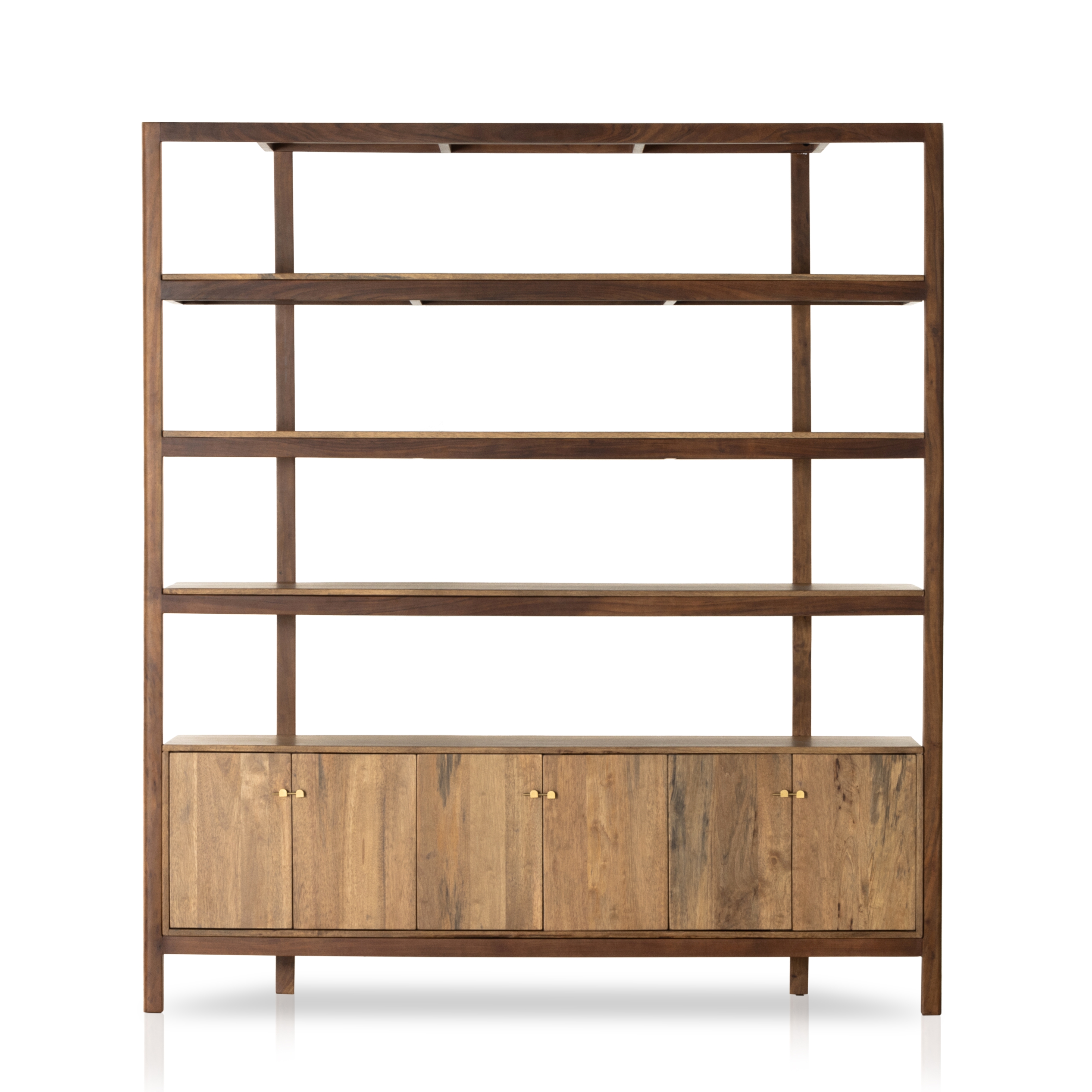 Reza Wide Bookcase-Smoked Honey - Image 2