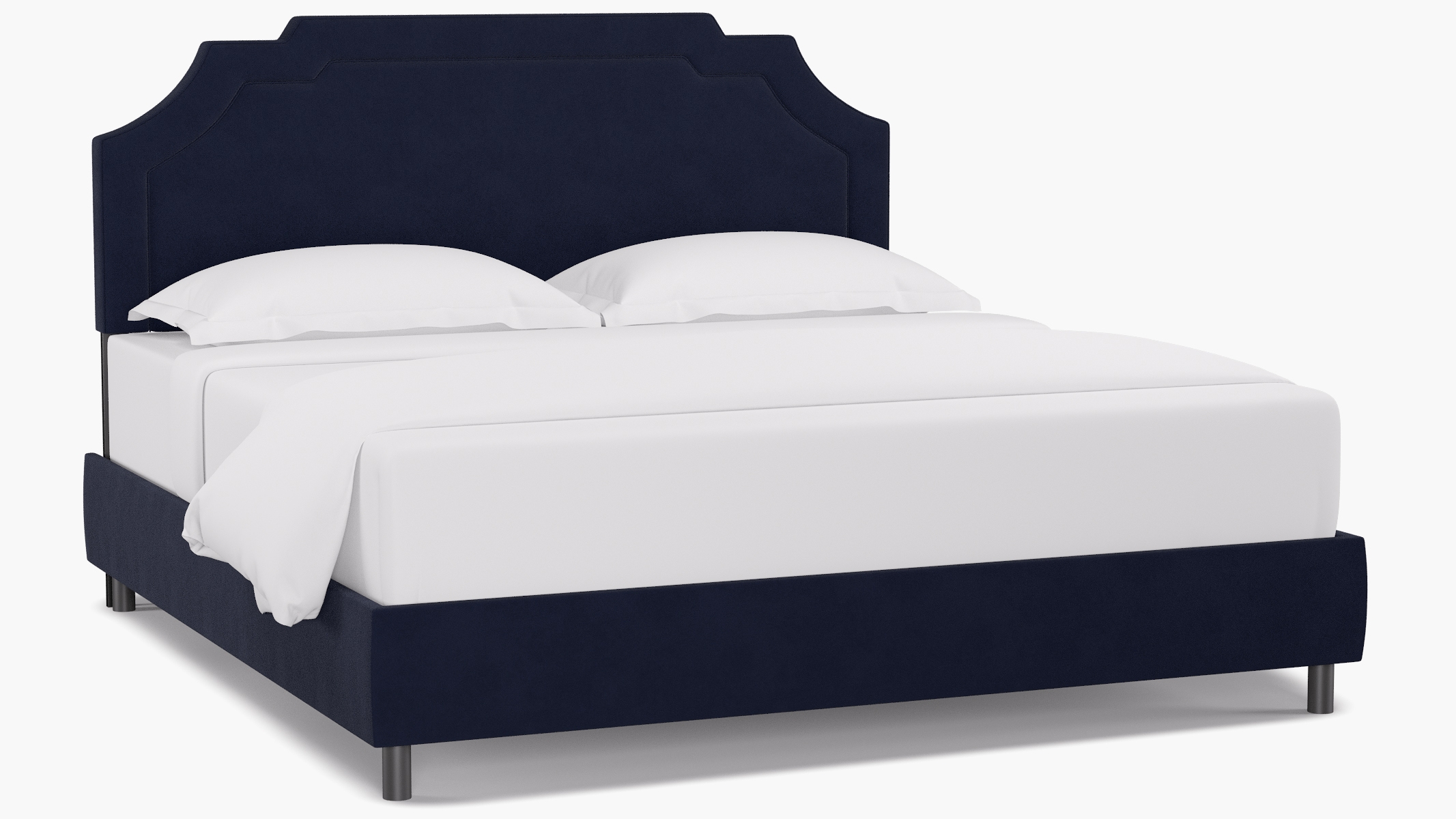 Art Deco Bed, Navy Classic Velvet, King - Image 0