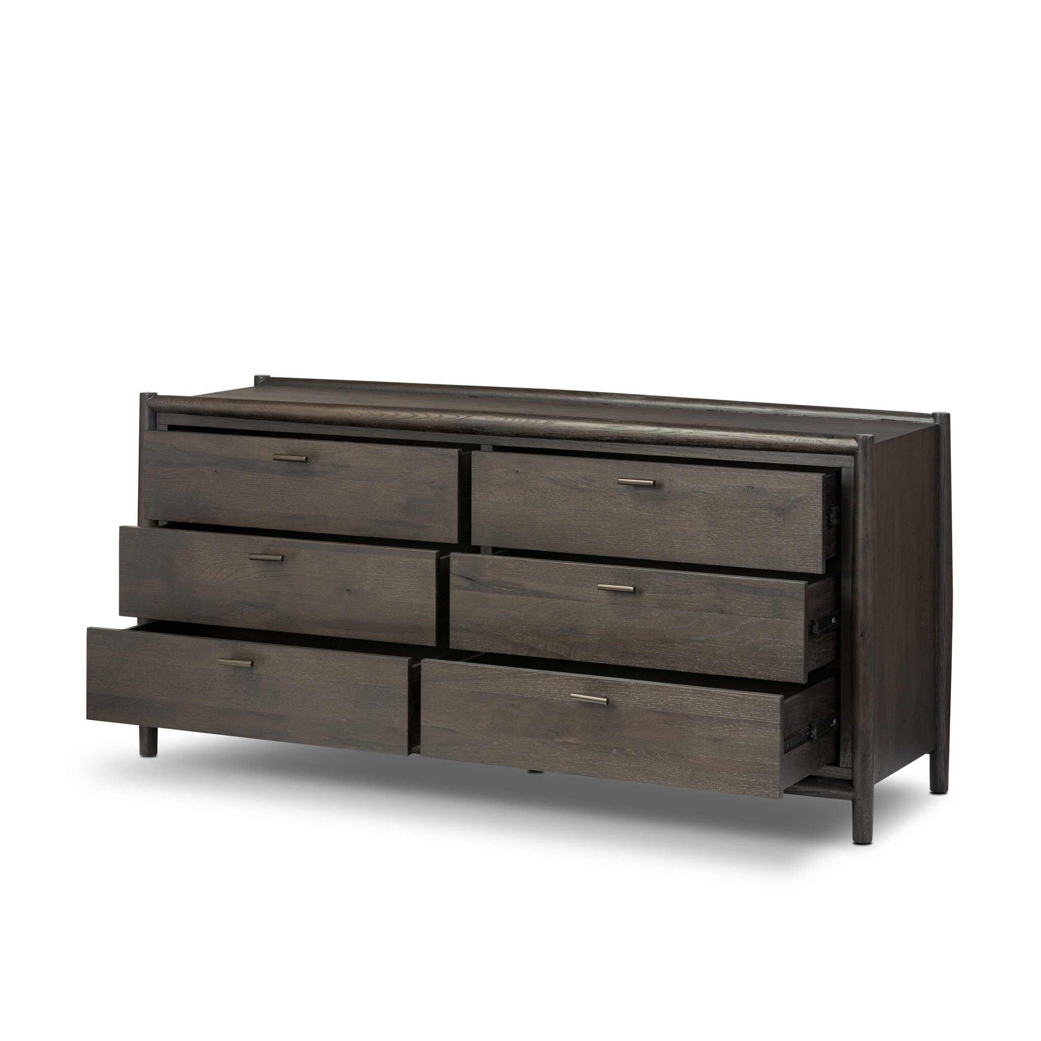 Glenview 6 Drawer Dresser - Cracked Smoked Black Veneer - Image 7
