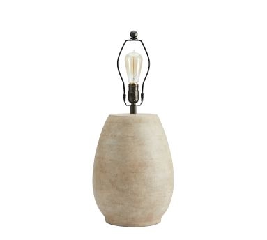 Asher Ceramic Grand Table Lamp Base, Warm Gray - Image 5